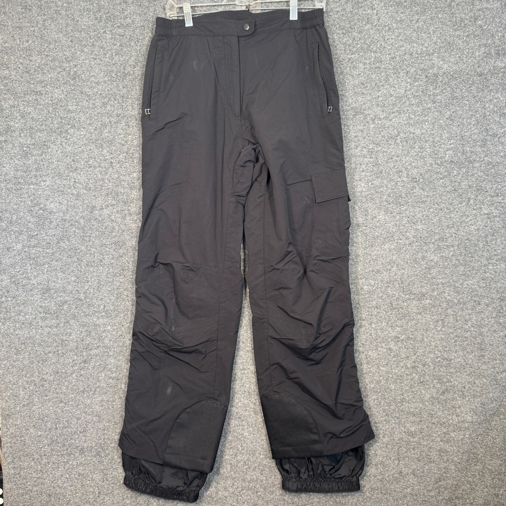 Obermyer Snow Pants Womens 12 Black Insulated‎ Ski Snowboard Cargo Pockets